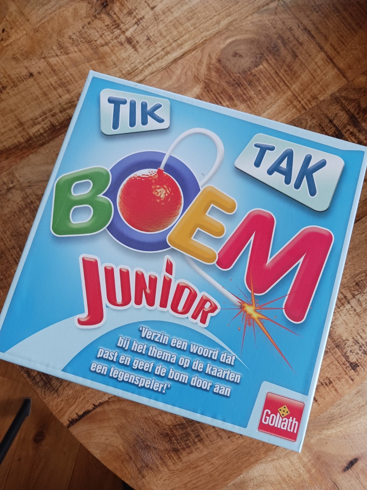 Tik Tak Boem Junior - Leuk woordspel voor kinderen, Drie of vier spelers, Ophalen of Verzenden, Zo goed als nieuw, Goliath