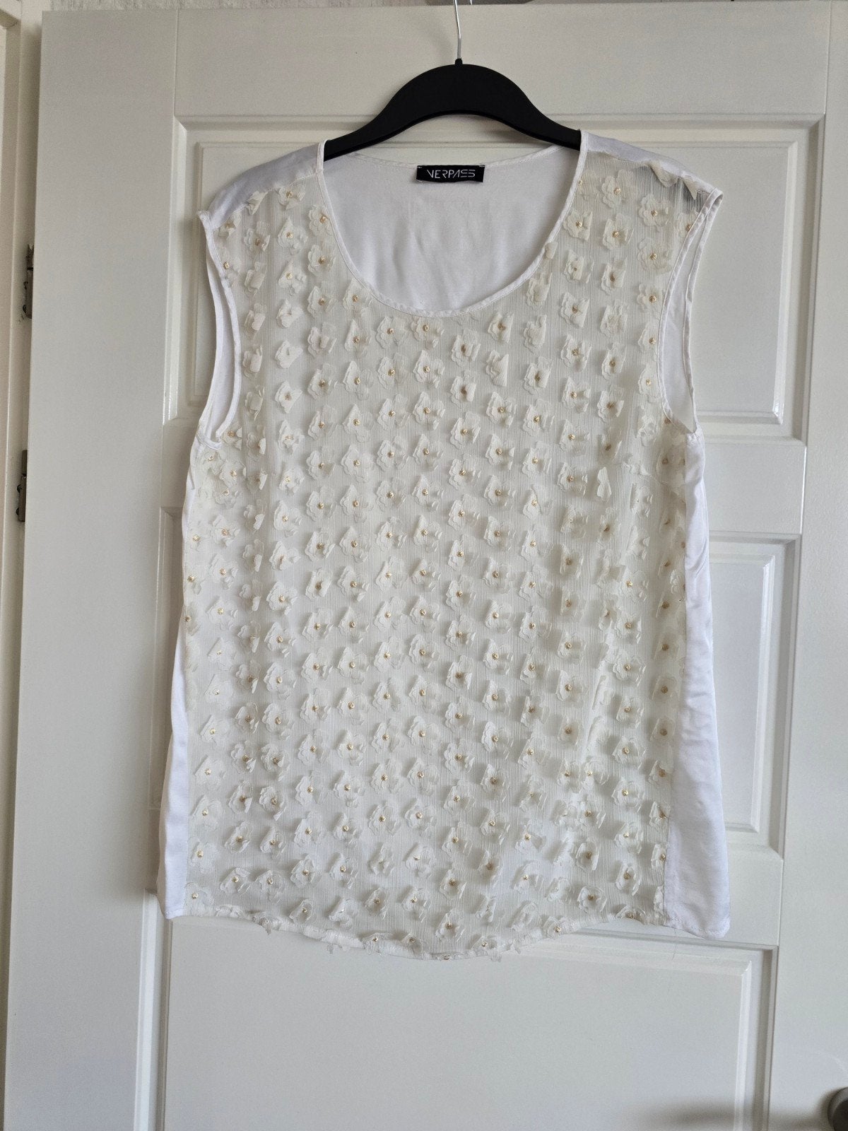 Te koop witte dames blouse, maat L, merk Verpass, Verpass, Wit, Maat 42/44 (L), Ophalen of Verzenden