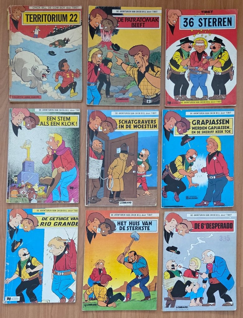 12 albums Chick Bill, Boeken, Meerdere stripboeken, Ophalen, Gelezen, Tibet