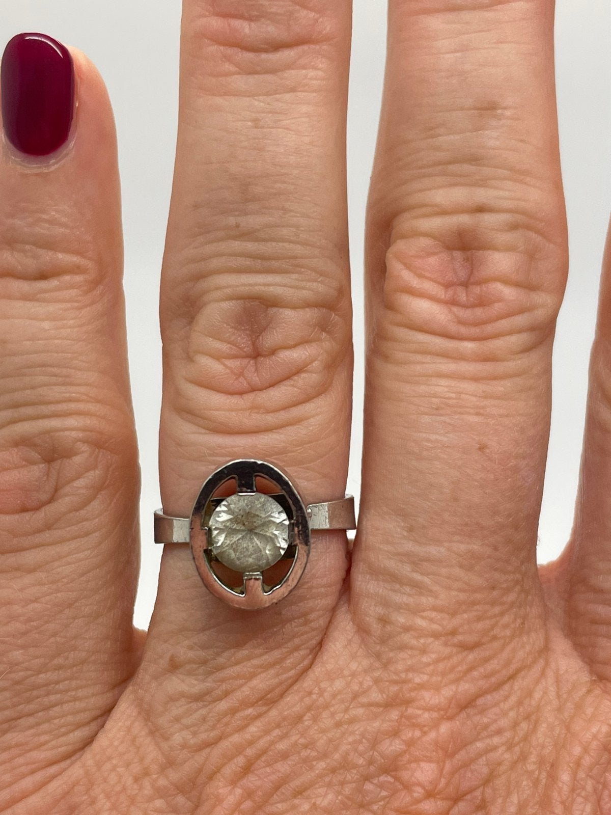F803 Prachtige zilveren Scandinavische ring maat 17,5, Sieraden, Tassen en Uiterlijk, Antieke sieraden, Ophalen of Verzenden, Zilver