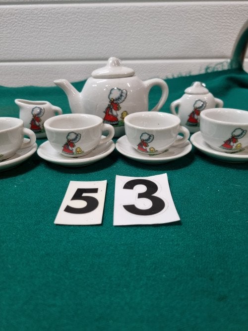 mini servies meisje met hond, Ophalen of Verzenden