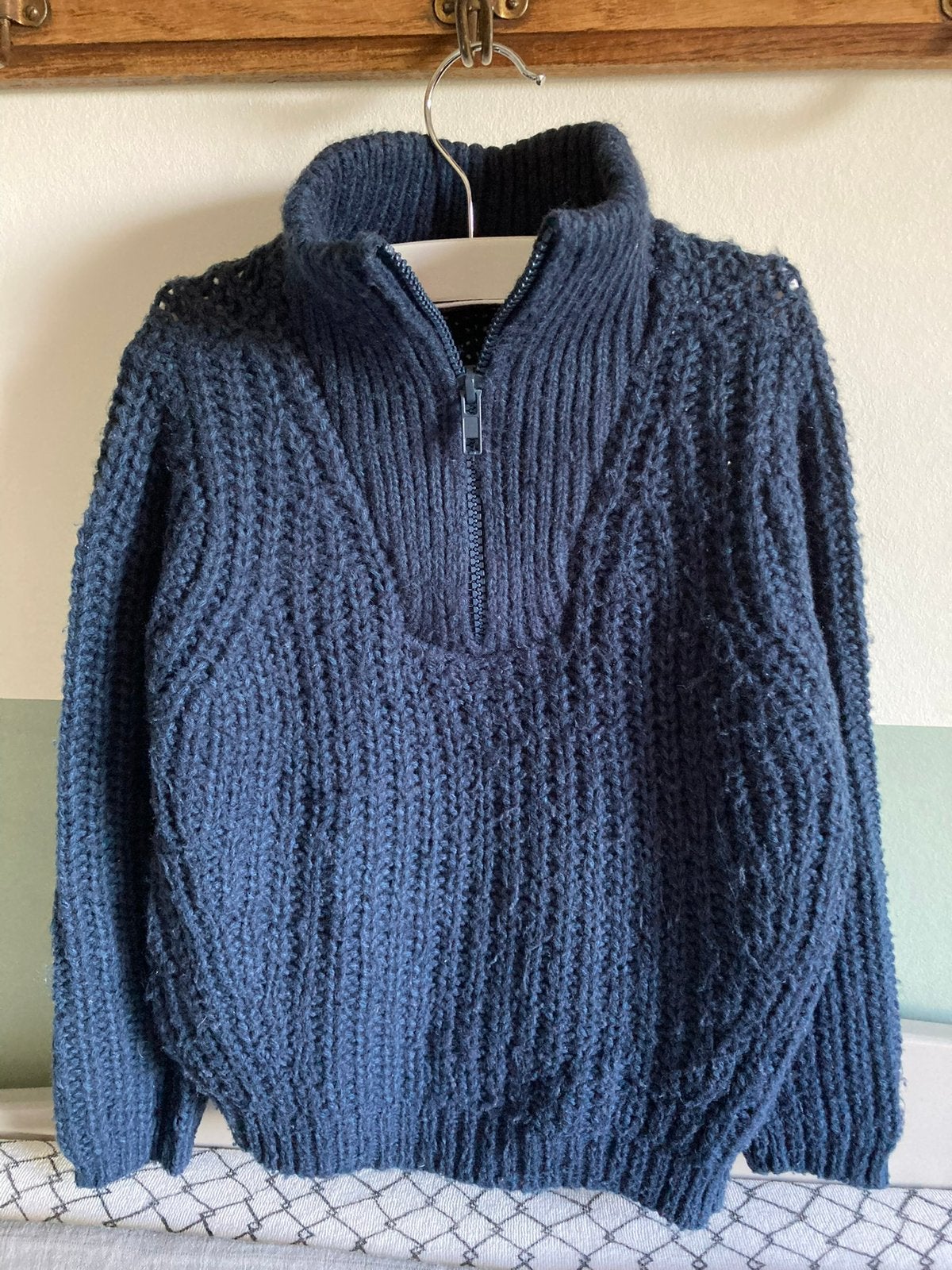 Schipperstrui d.blauw mt 104 HEMA, Ophalen of Verzenden, Zo goed als nieuw, Jongen, Trui of Vest