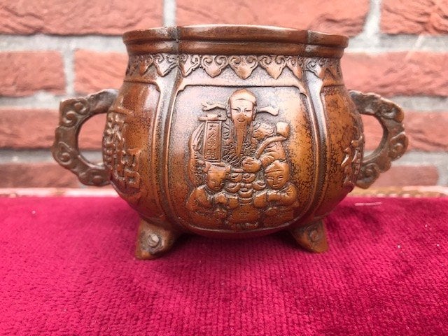 fraaie bronzen wierookpot, Antiek en Kunst, Ophalen of Verzenden, Brons