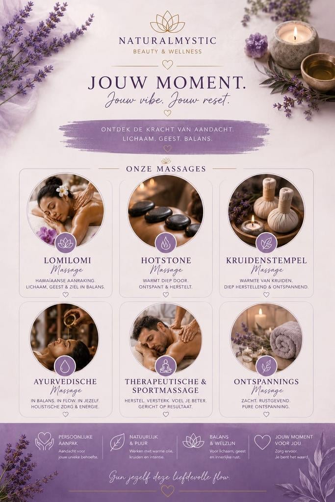Massage en Wax Behandelingen (M&V) Almere, Ontspanningsmassage