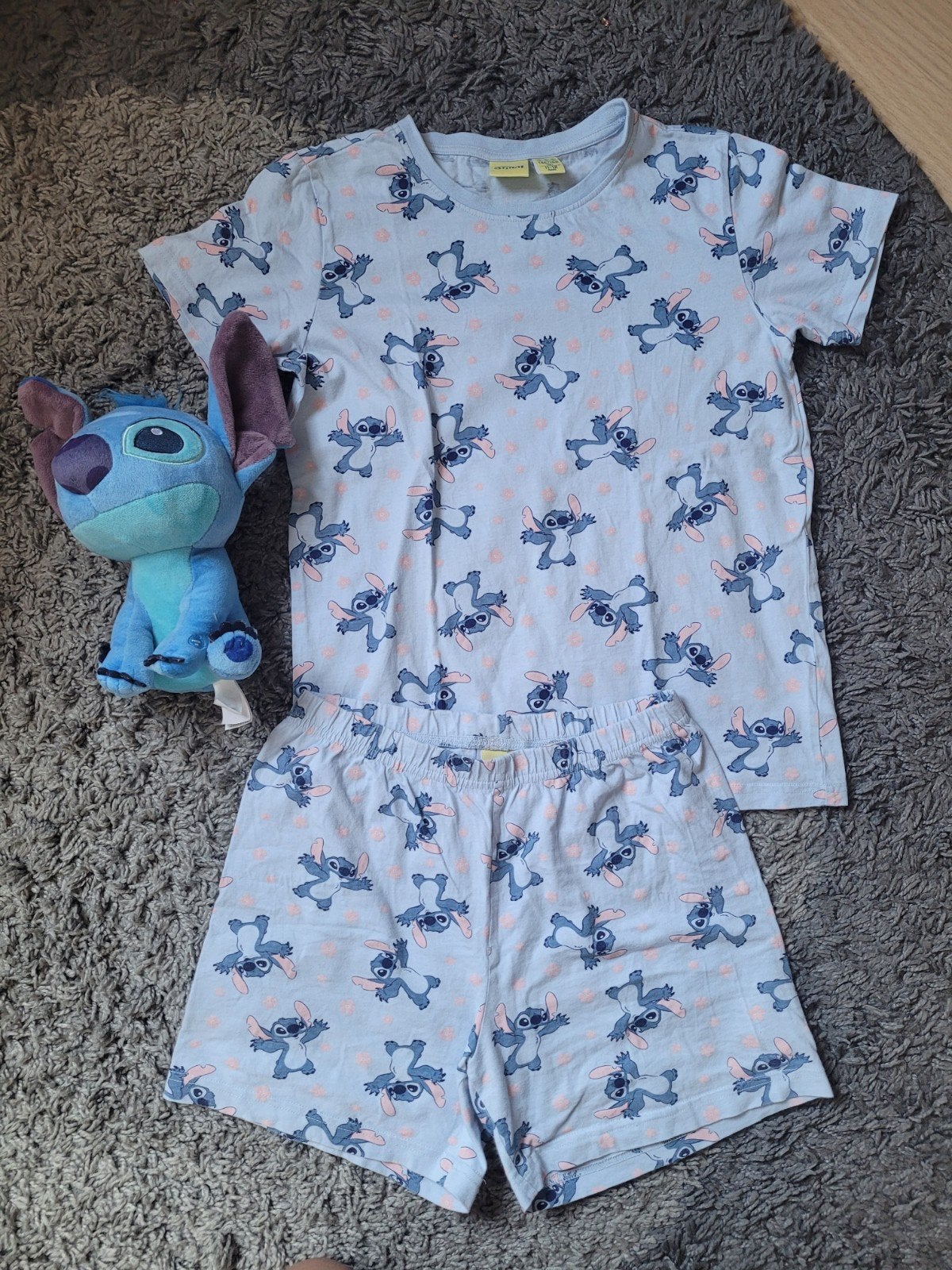 stitch pyjama maat 146/152 en knuffel, Ophalen of Verzenden, Gebruikt, Meisje, Nacht- of Onderkleding