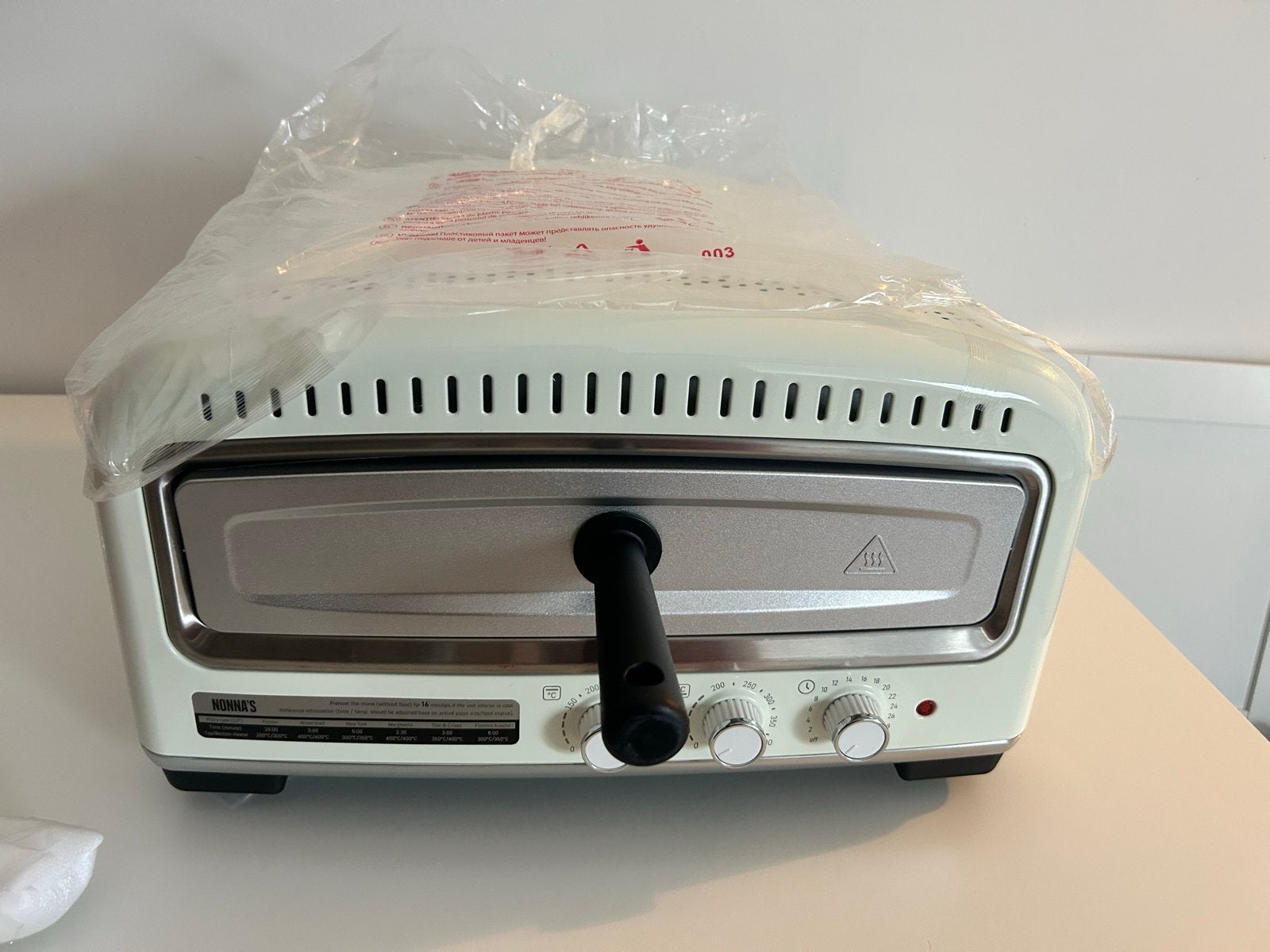 Nonna's Retro Pizza Oven - Nieuw in doos, Ophalen, Minder dan 45 cm, Overige merken, Pizzaoven
