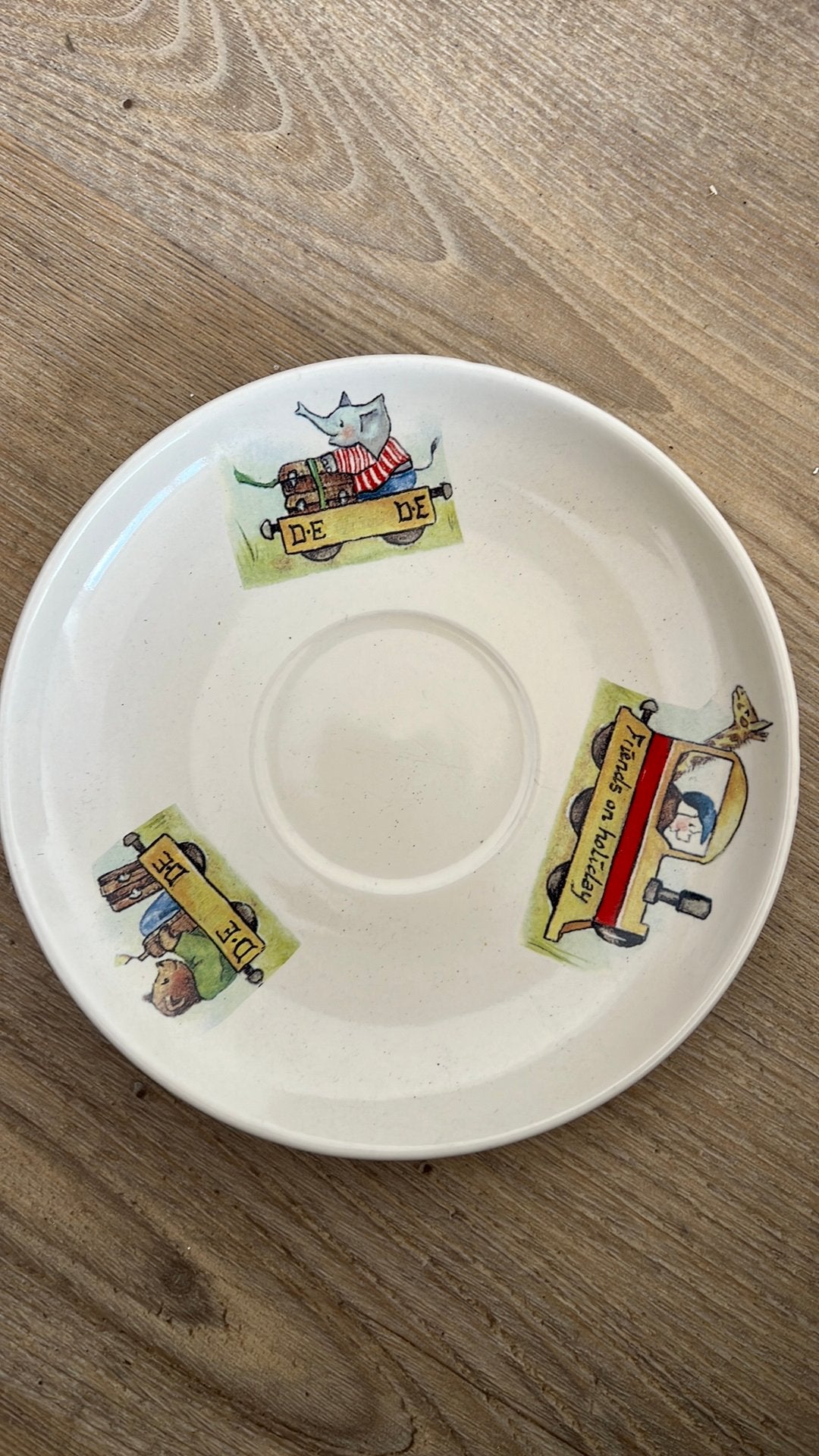 Vintage bordje, Ophalen, Gebruikt, Overige stijlen, Bord(en)