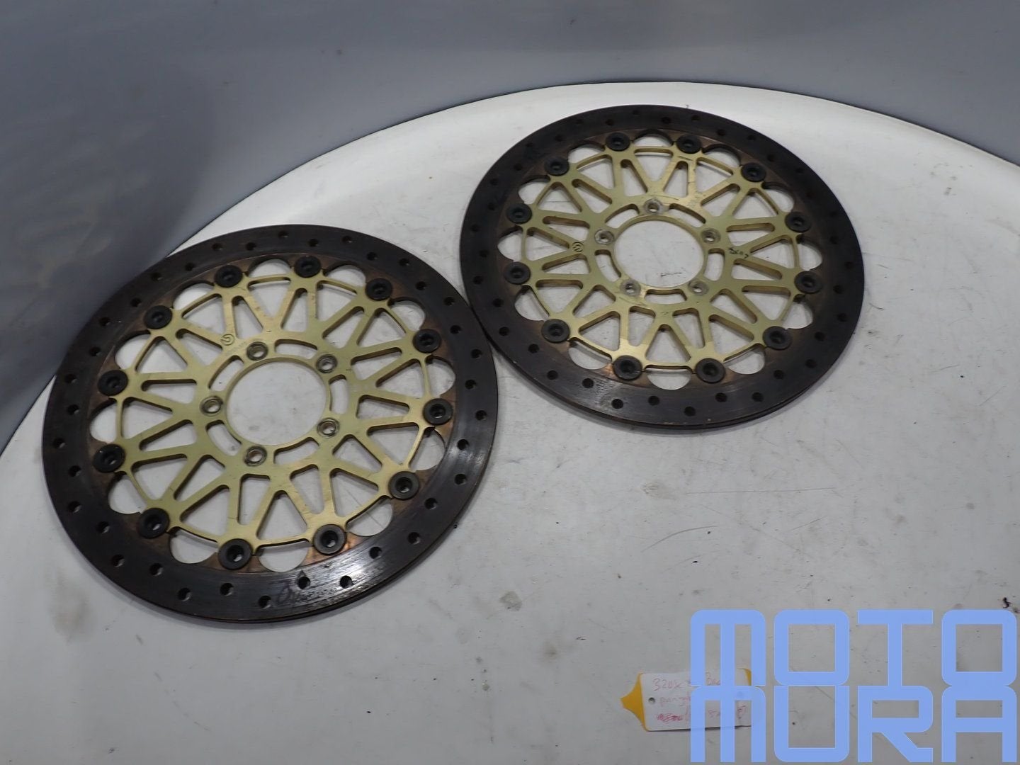 Brembo 320 x 6 race remschijven voor de Ducati Panigale 1199, Gebruikt, -, -, Ophalen of Verzenden
