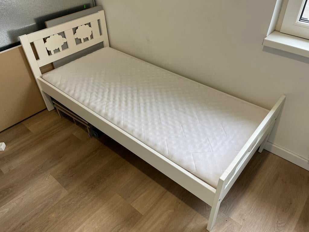 Kinderbed Kritter 70x160, Ophalen, Wit, 190 cm of minder, Zo goed als nieuw