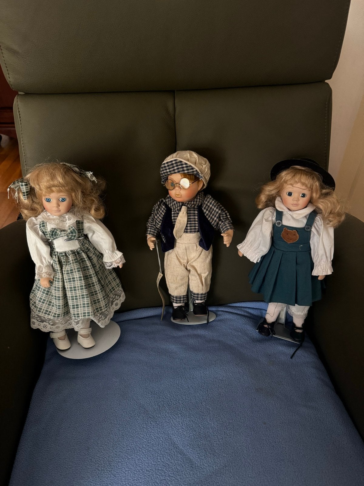 Set van 3 Porseleinen Poppen - Vintage Decoratie, Verzamelen, Poppen, Ophalen, Gebruikt, Pop