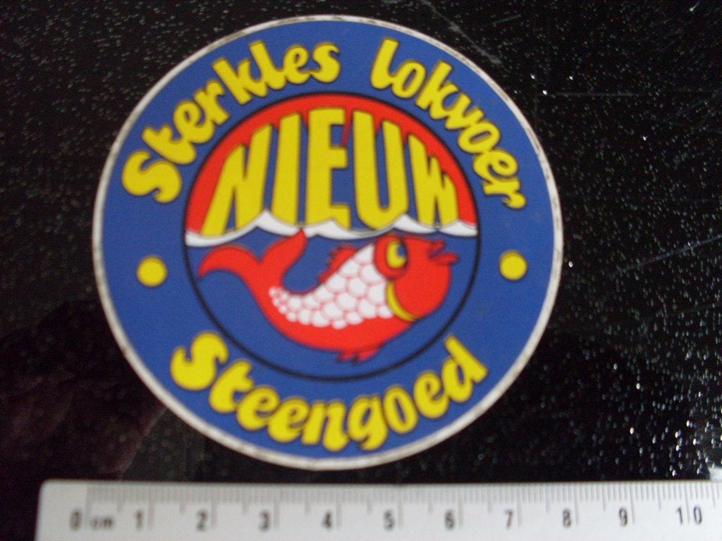 sticker sterkes lokvoer steengoed logo hengelsport vissen, Verzenden, Zo goed als nieuw, Merk