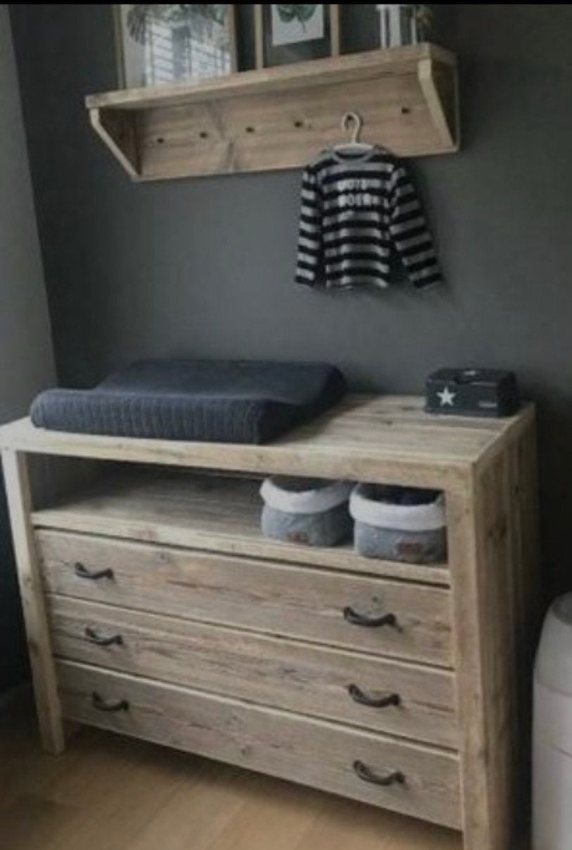 Foto 6 van Complete Kinderkamer Set: Ledikant, Commode, Kast, Kapstok