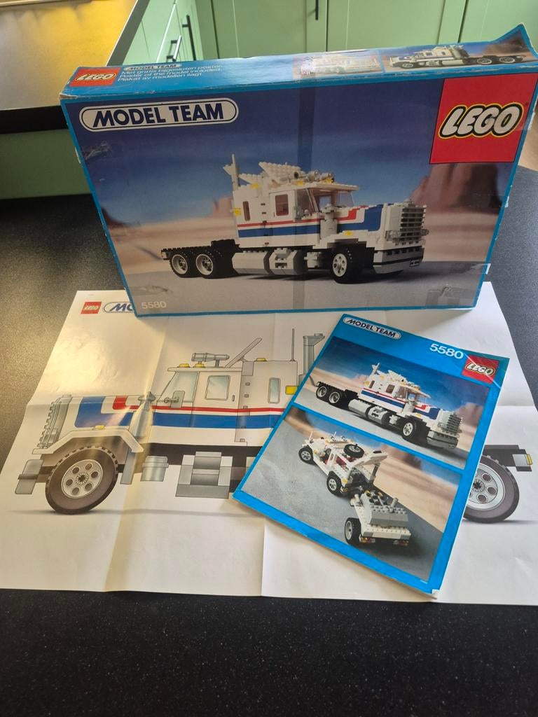 Vintage Lego 5580 Model Team Truck 100% compleet met doos, Compleet, Gebruikt, Overige thema's, Lego
