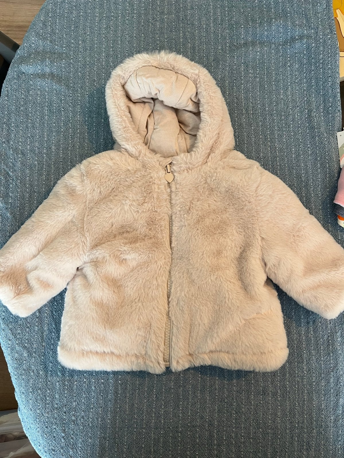 Zacht Roze Bontjasje voor Baby's - Maat 62, Ophalen of Verzenden, Zo goed als nieuw, Meisje, Jasje