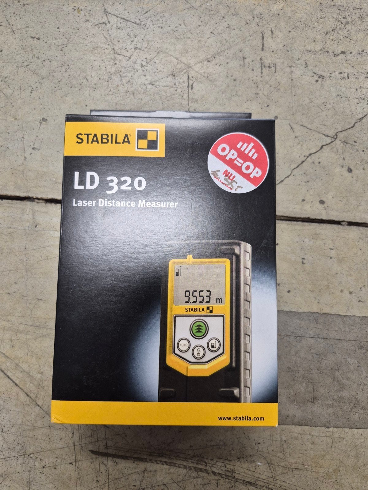 Stabila Afstandsmeter LD320 Laser 60m Nieuw in Doos, Doe-het-zelf en Verbouw, Meetapparatuur, Ophalen, Nieuw, Afstand