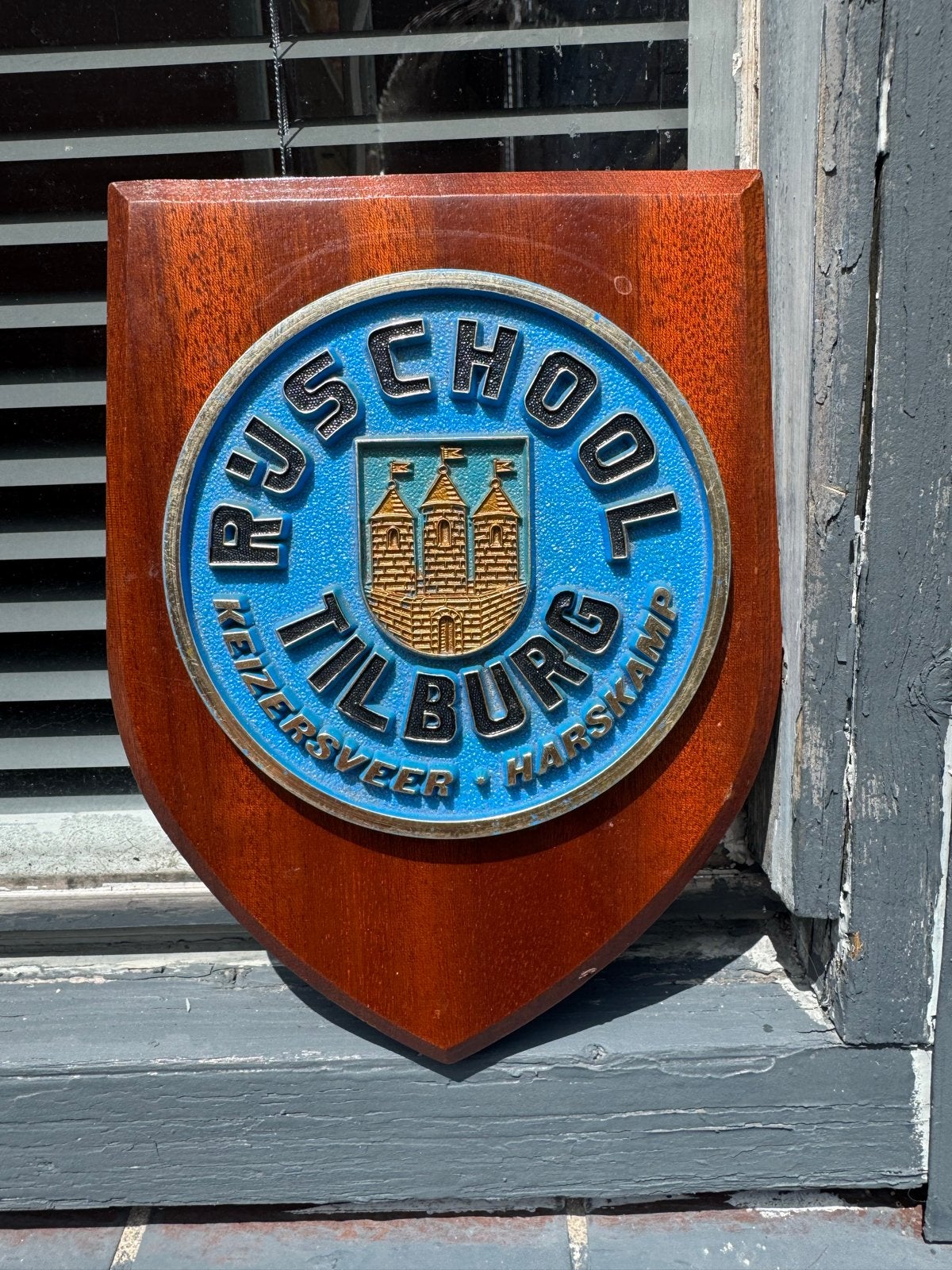 Vintage Rijschool Tilburg Keizersveer Harskamp Schild, Ophalen of Verzenden