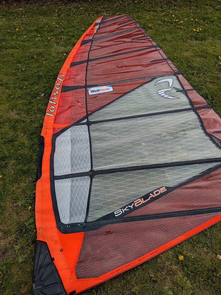 Loftsails Skyblade 9.0 2x, Watersport en Boten, Windsurfen, Ophalen of Verzenden, Gebruikt, Zeil, Met draagtas