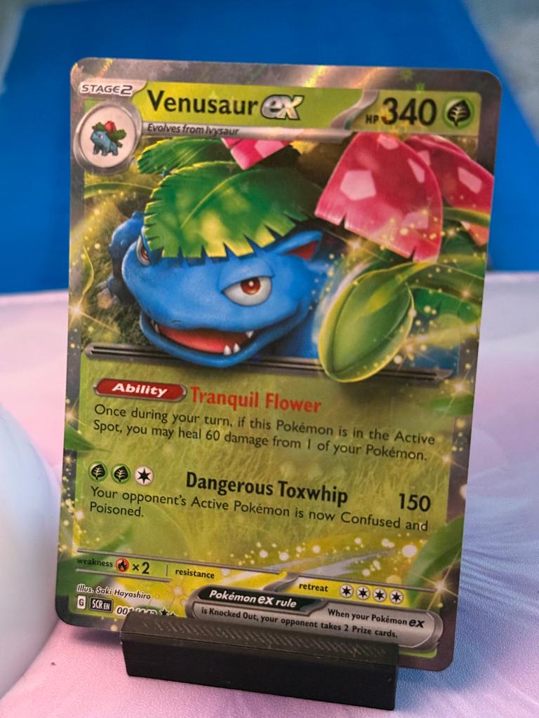 Pokemon venusaur ex 1/142, Verzenden, Nieuw, Losse kaart, Foil