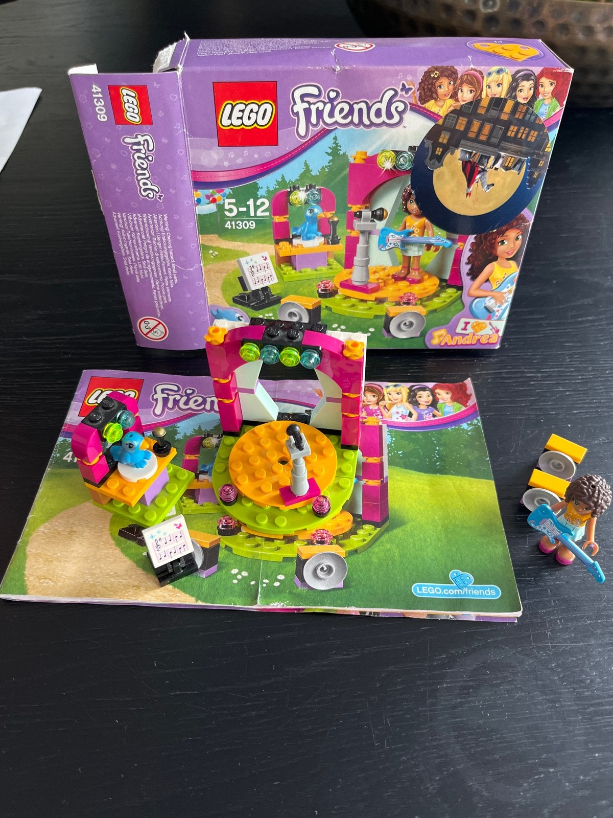 Lego Friends 41309 Andrea's Muziekshow, Gebruikt, Lego, Friends, Ophalen of Verzenden