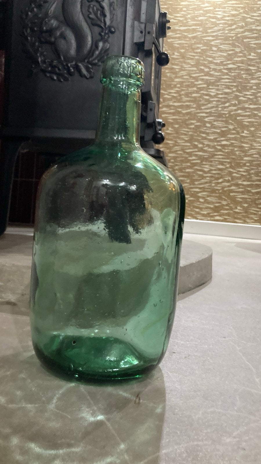 Vintage Groene Glazen Fles 3L - Diverse Maten Beschikbaar, Ophalen