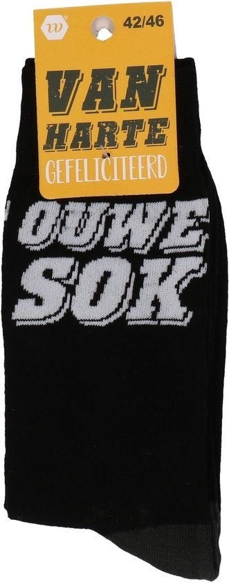Ouwe Sok - Heren Cadeausokken (Maat 42-46) - Zwart -, Ophalen of Verzenden, Nieuw, Overige maten