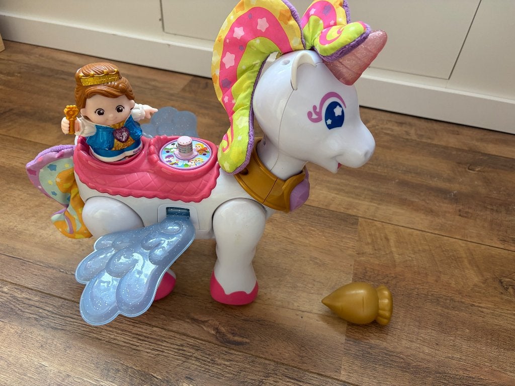 Vtech Magische Unicorn met prinses  (vrolijke vriendjes), Ophalen of Verzenden, Gebruikt, 6 maanden tot 2 jaar
