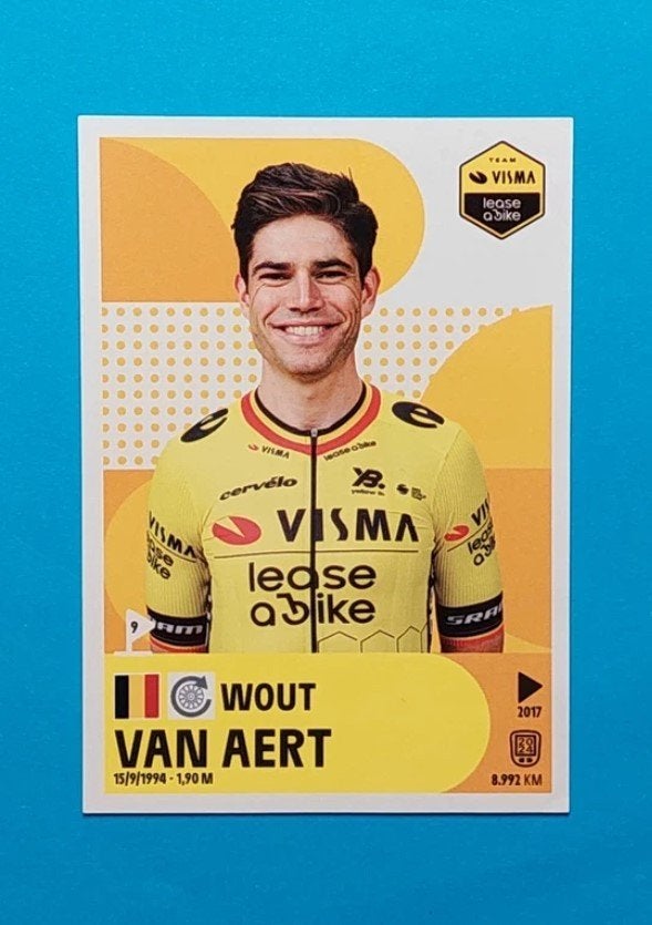 Wout Van Aert Panini sticker Tour de France 2025, Verzenden, Nieuw, Overige sporten, Poster, Plaatje of Sticker