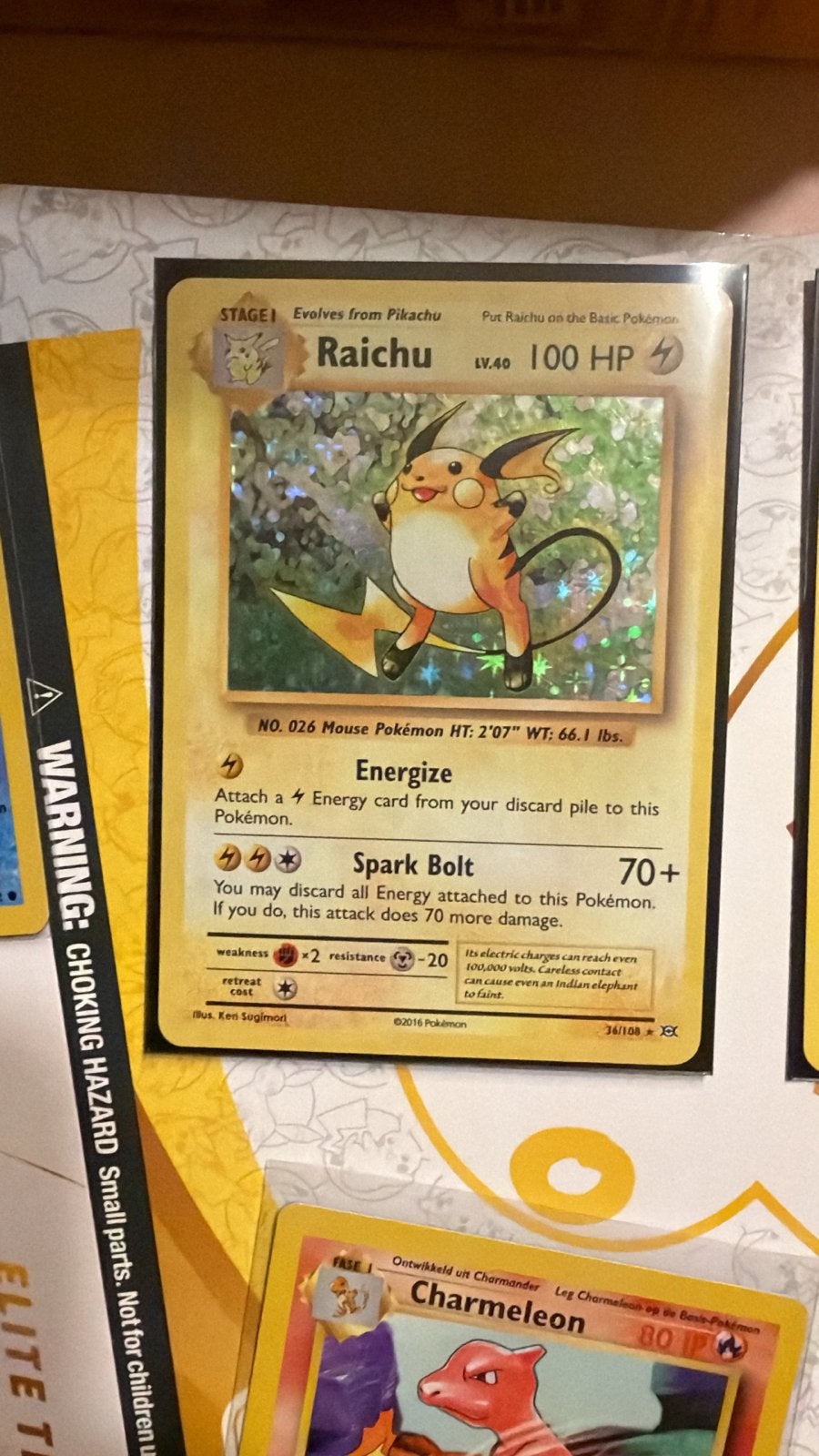 Pokémon Kaarten Set: Raichu, Charmeleon, Ninetales, Starmie,