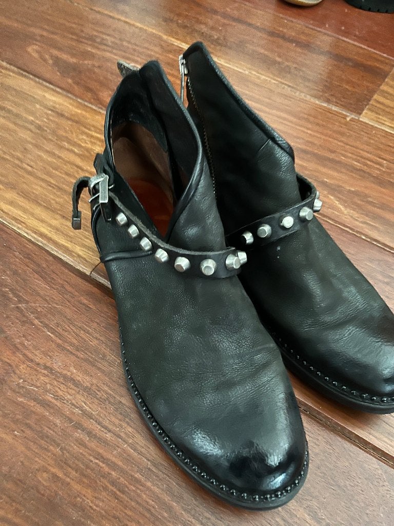 Airstep / AS98 enkellaarzen met studs zwart maat 38, Verzenden, Zwart, Airstep, Lage of Enkellaarzen