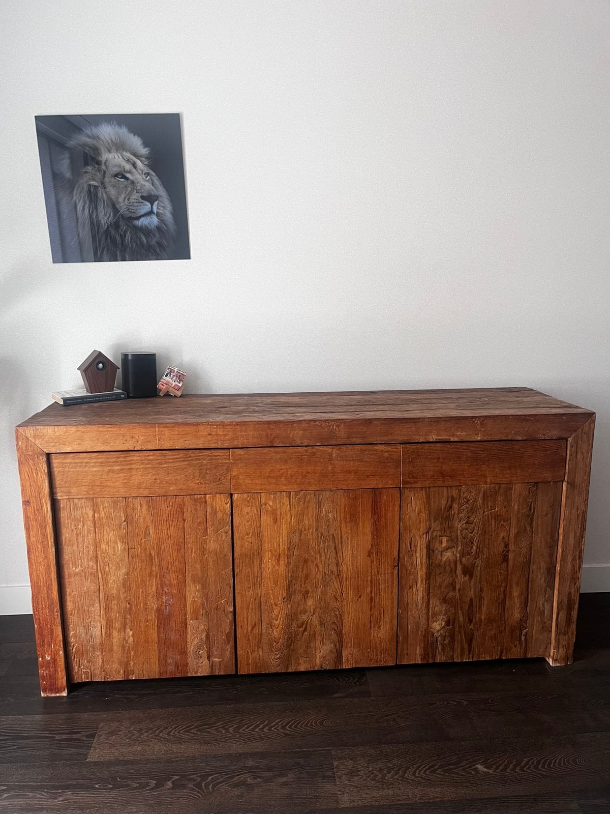 Massief dressior - teak, Huis en Inrichting, Kasten | Dressoirs, Ophalen, Gebruikt, 150 tot 200 cm, Teakhout