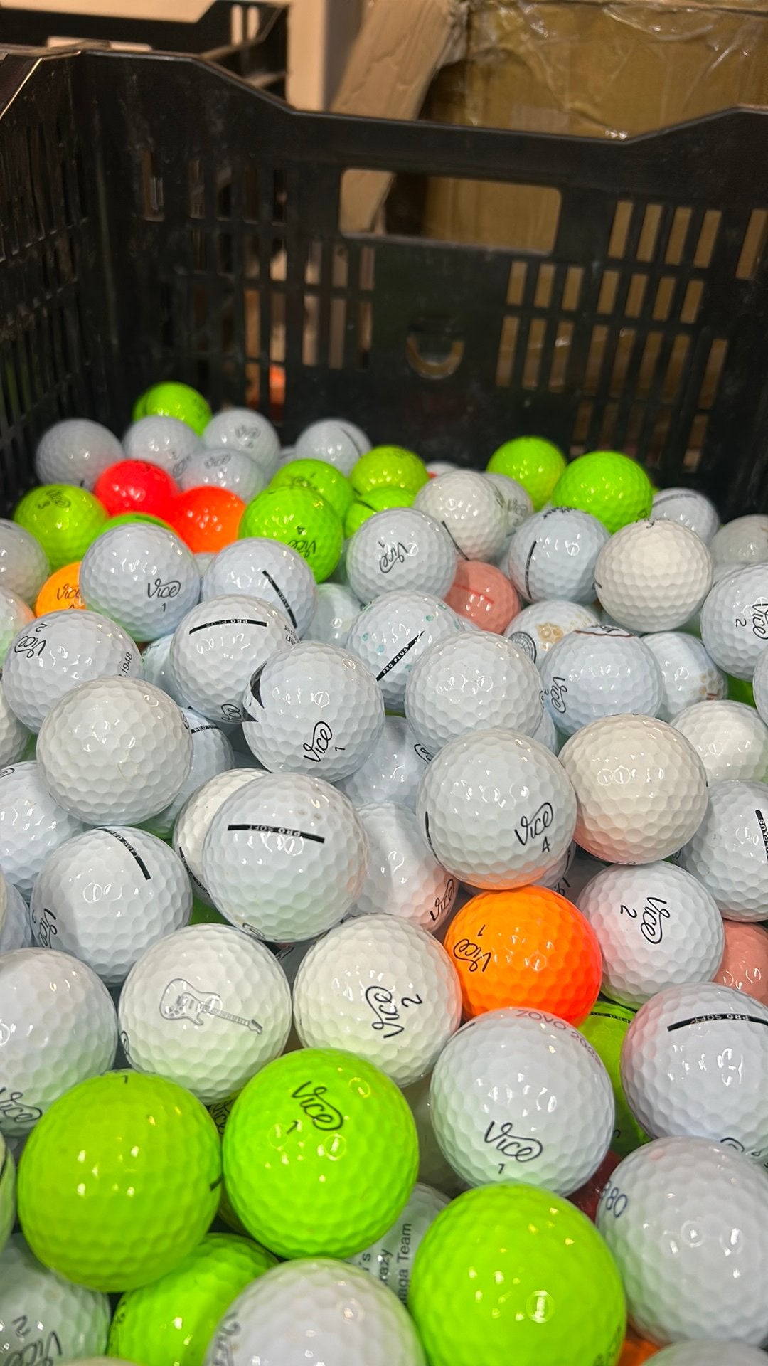 50 Stuks Vice Pro Golfballen AAAA, Ophalen of Verzenden, Zo goed als nieuw, Bal(len)