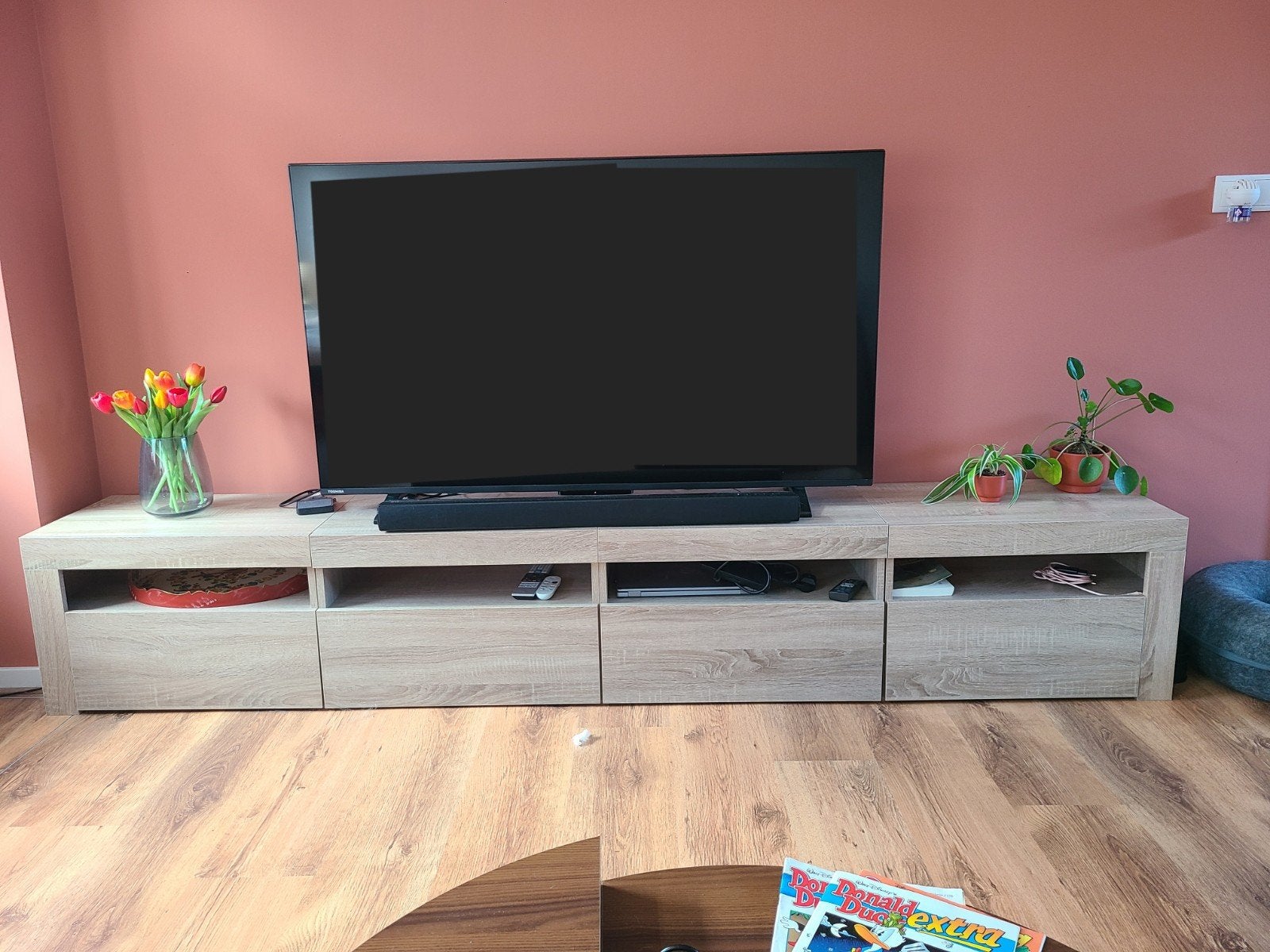Tv meubel vidaXL, Ophalen, Gebruikt, 200 cm of meer, Minder dan 100 cm