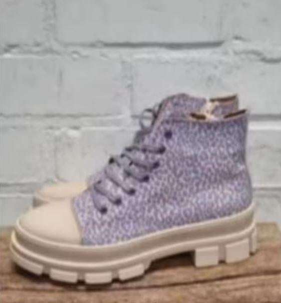 ACTIE DWRS - Leergevoerde canvas boots - van €139 voor €25, Kleding | Dames, Schoenen, DWRS, Beige, Nieuw, Ophalen of Verzenden