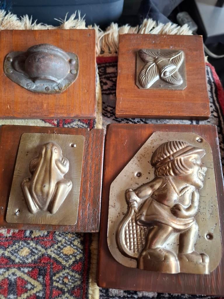 Antiek brocante zeldzame chocoladevormen, Ophalen of Verzenden