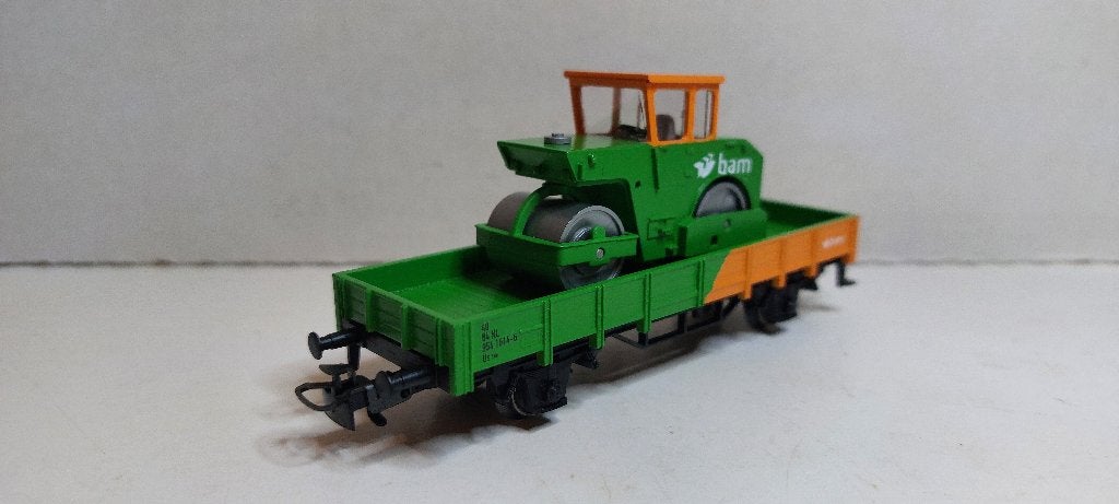 Bam Lage Bakwagon met Wals *Nieuwstaat* (07), Hobby en Vrije tijd, Wisselstroom, Wagon, Ophalen of Verzenden, Märklin