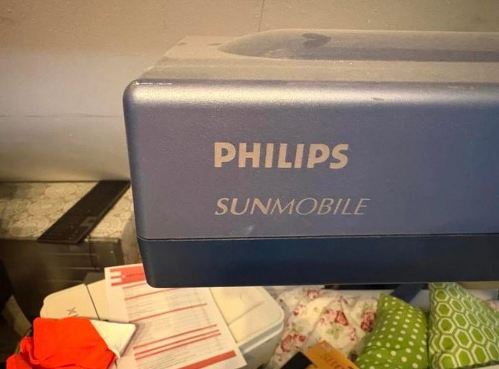 Philips Infrarood Zonnenbank - Inklapbaar, Ophalen, Gebruikt, Zonnebank enkelzijdig, Minder dan 10 lampen
