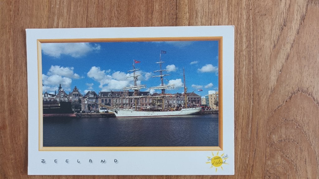 Prins Willem (replica VOC) aan de Loskade Middelburg, Verzamelen, Ophalen of Verzenden, 1980 tot heden, Ongelopen, Zeeland