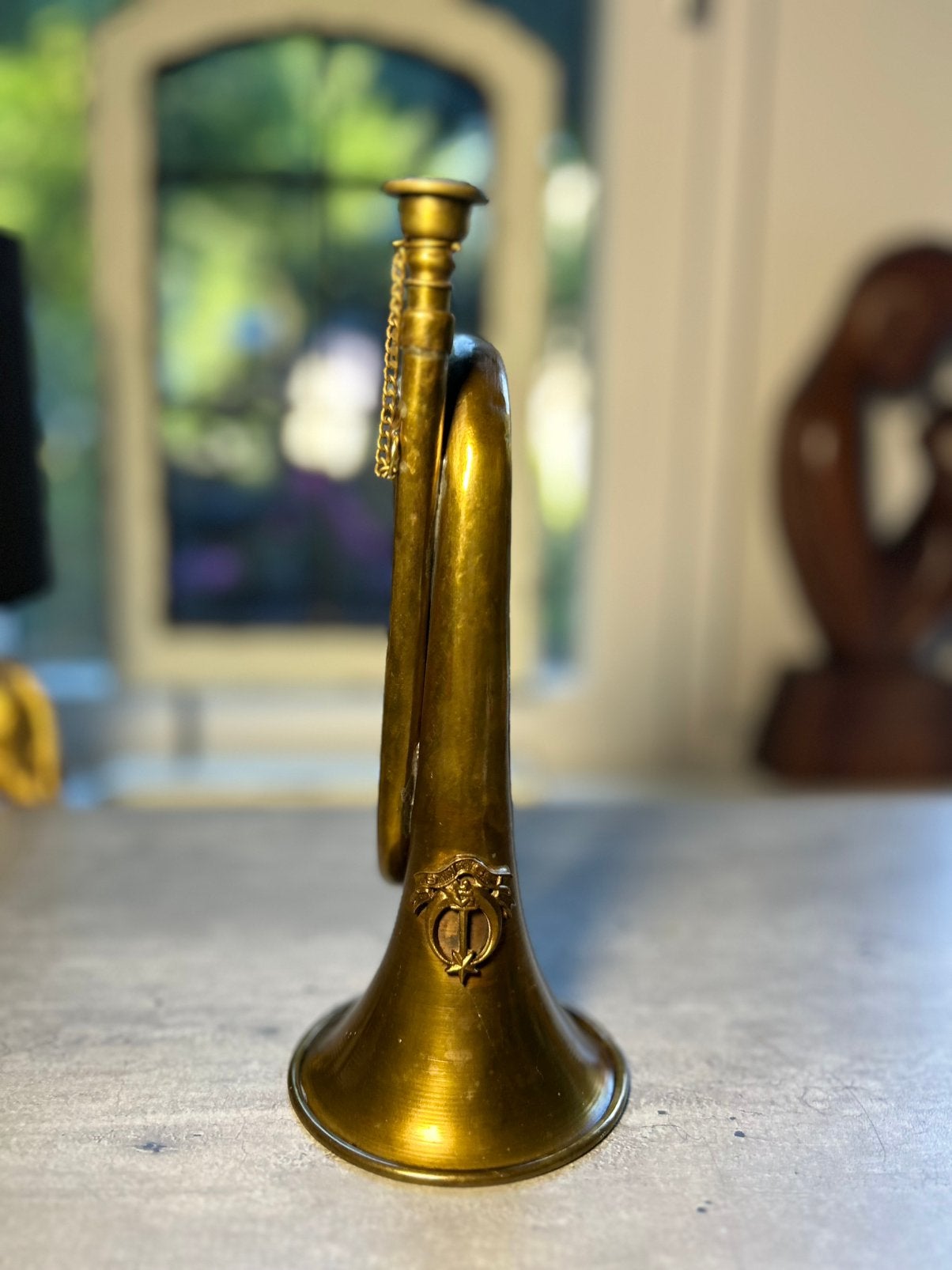 Antieke koperen Bugel 1916 Strung Pakistan 22,5 cm, Ophalen of Verzenden