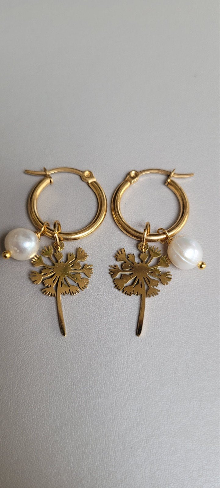 oorbellen met zoetwaterparel, Overige materialen, Hangers, Nieuw, Ophalen of Verzenden