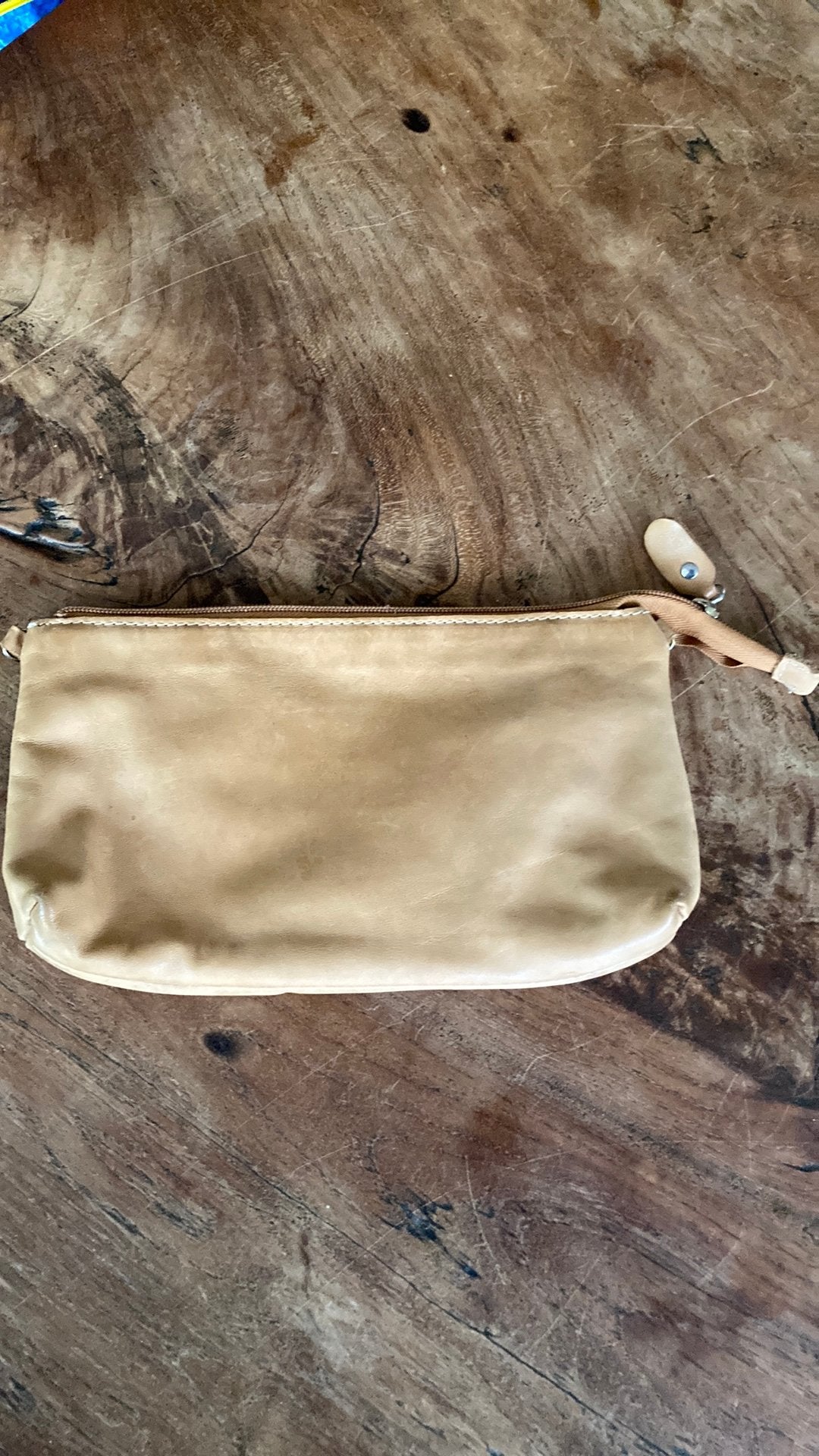 Rimini 1923 leren etui tas makeup tasje cognac kleur, Ophalen of Verzenden, Zo goed als nieuw, Bruin