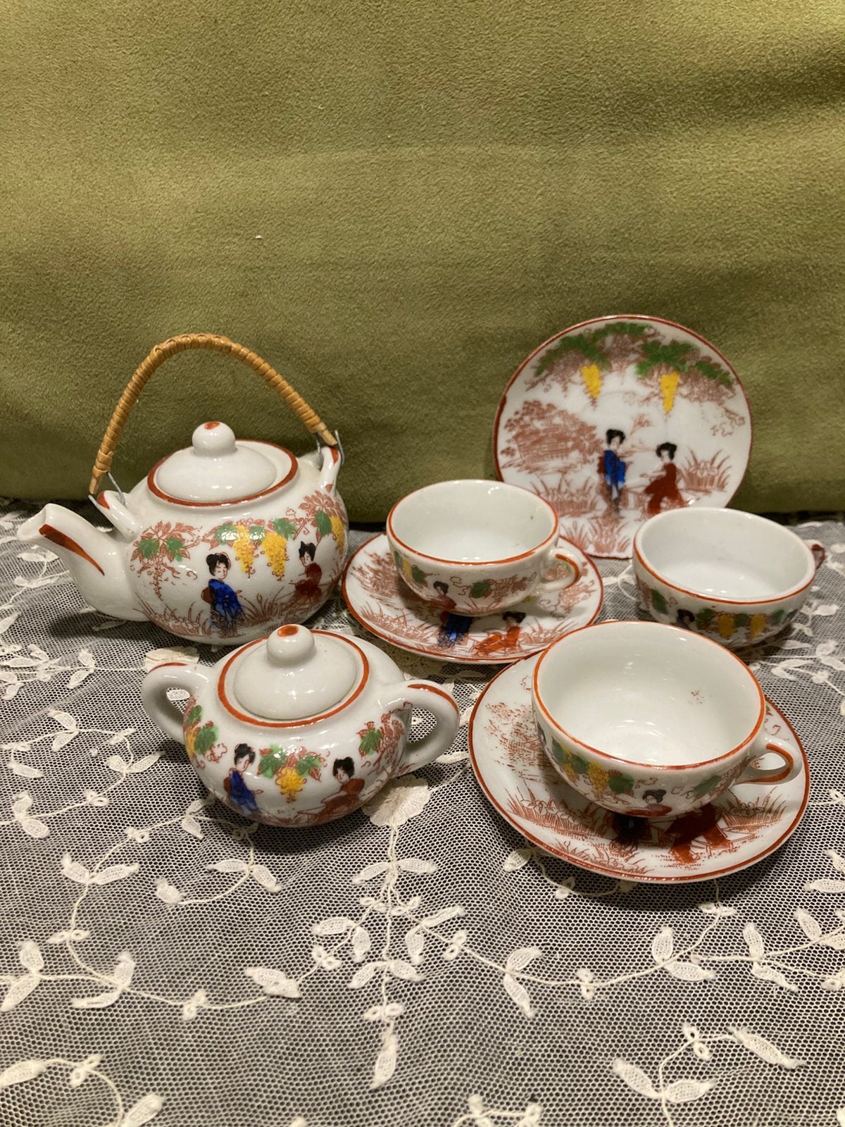Miniatuur Chinees theeserviesje (240225c), Huis en Inrichting, Keuken | Servies, Ophalen of Verzenden, Porselein, Overige stijlen