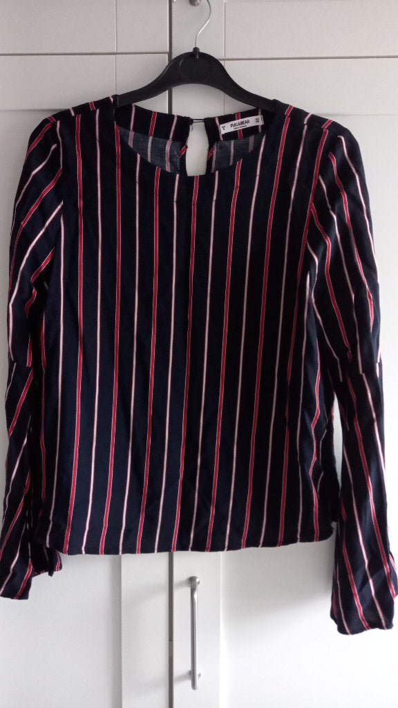 blouse / Pull & Bear, Blauw, Ophalen of Verzenden, Gedragen, Maat 36 (S)