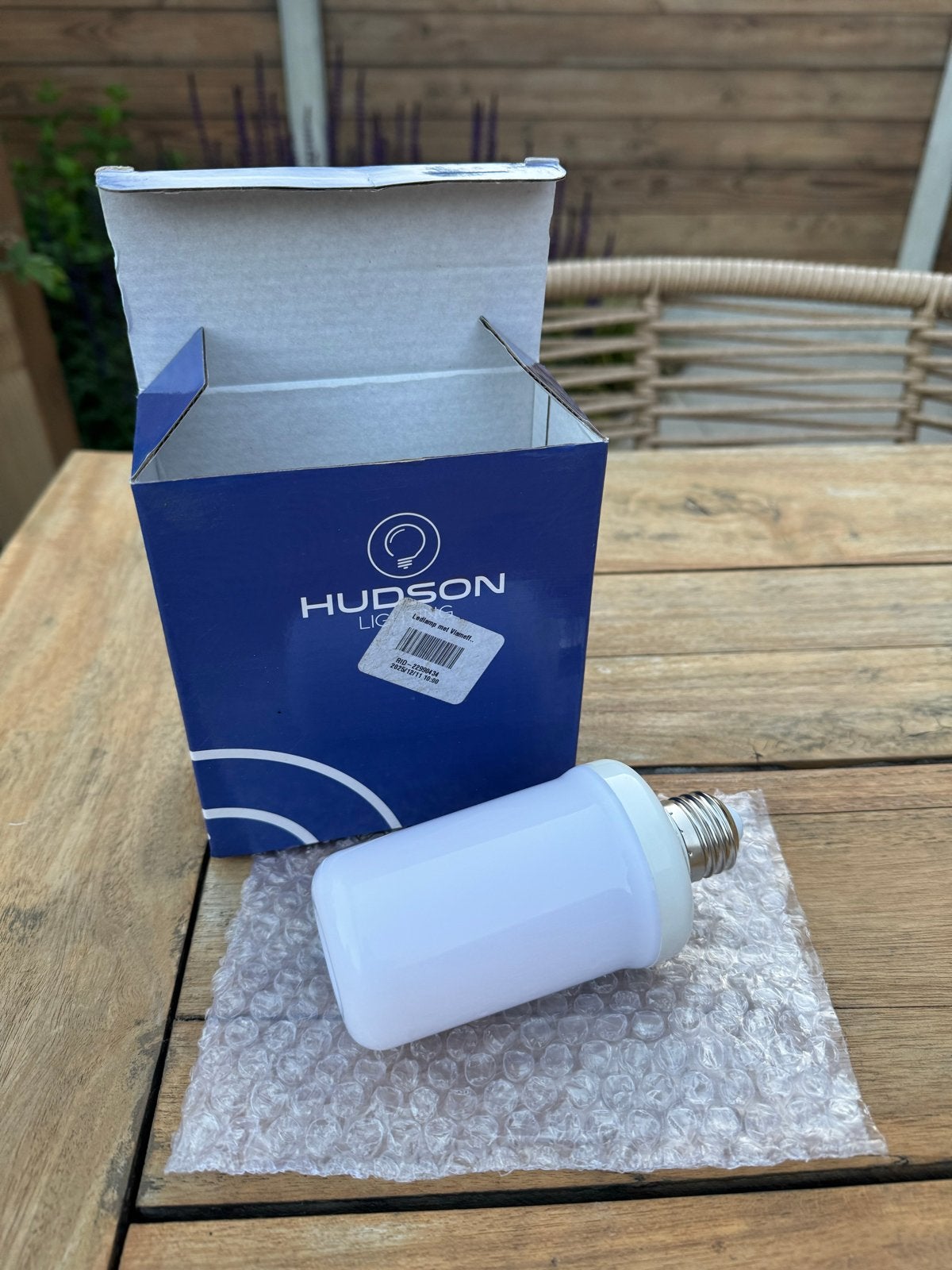 Hudson Lighting LED Vlamlamp E27 - Nieuw in doos, Ophalen, Led-lamp, Minder dan 30 watt, Soft of Flame