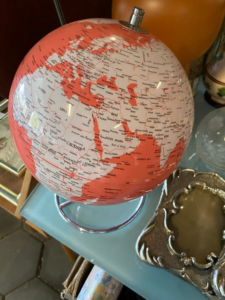 Diverse spullen: Wereldbol, brievenhouder, houtsnijwerk, Ophalen, Gebruikt, Meerkleurig, Vintage