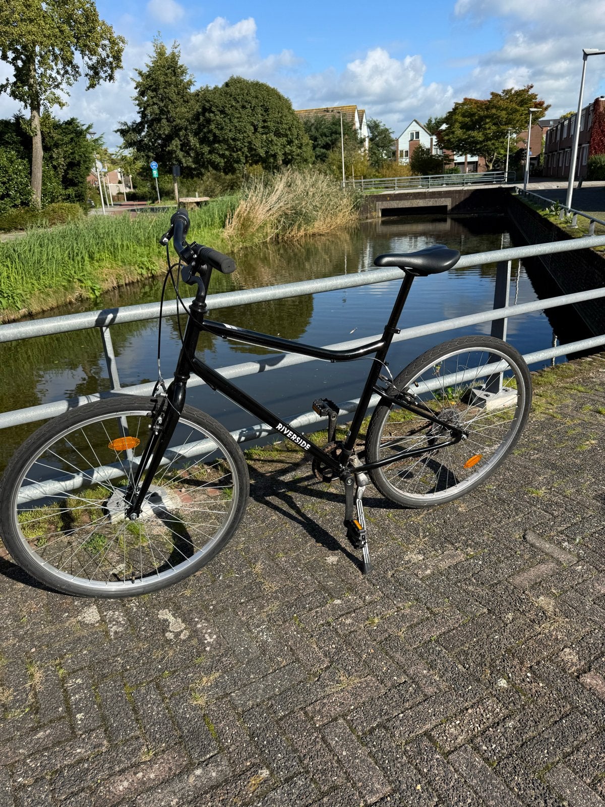 Riverside Hybridefiets Maat L Zwart, Fietsen en Brommers, Ophalen, Gebruikt, Overige merken, Versnellingen
