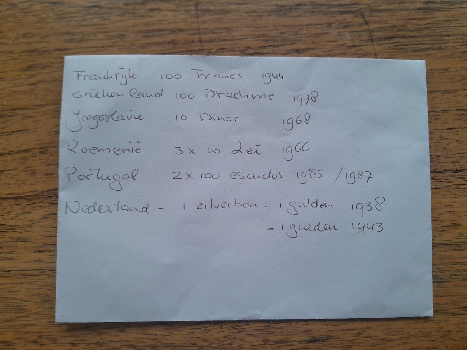Diverse collectie oude bankbiljetten (10 stuks), Ophalen of Verzenden, Setje