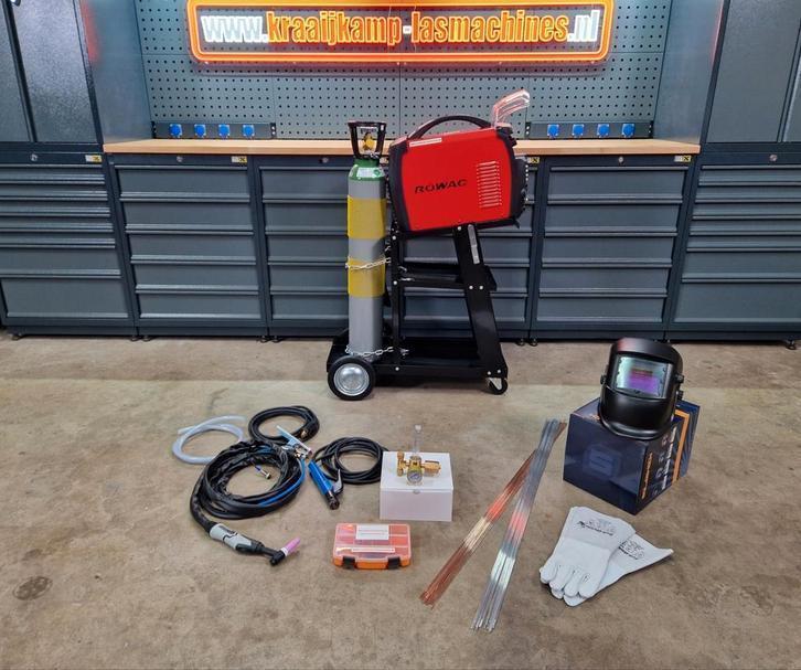 Complete set! Rowac TIG 200P AC/DC (laswagen klein), Doe-het-zelf en Verbouw, Gereedschap | Lasapparaten, Rowac, Nobelweg 5, 6669 MV Dodewaard
