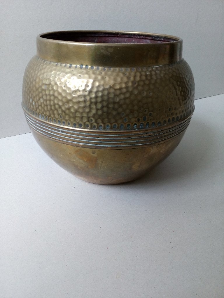Jardiniere.Koper. Art deco. Henry Loveridge & Co. Antiek, Antiek en Kunst, Curiosa en Brocante, Ophalen of Verzenden