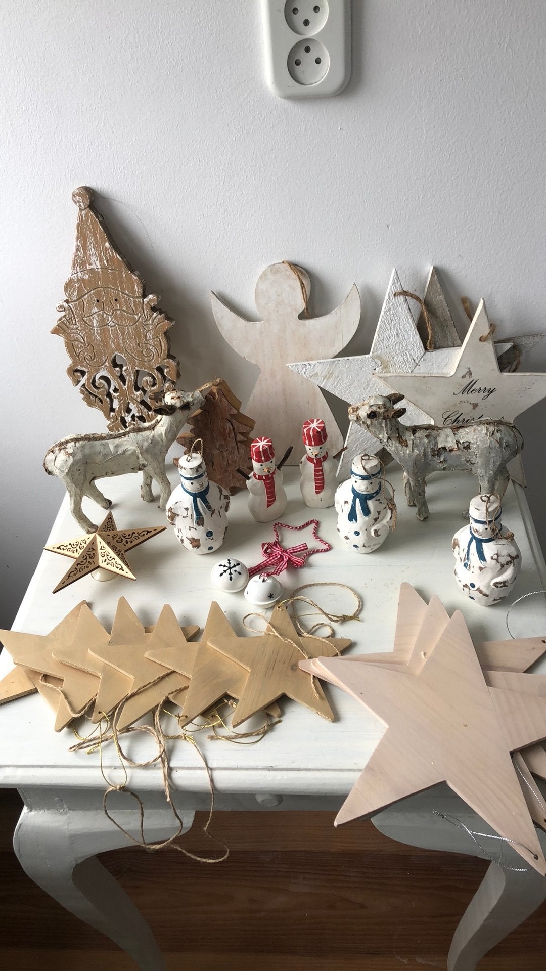 Kerst versiering van hout, Diversen, Kerst, Ophalen of Verzenden, Zo goed als nieuw