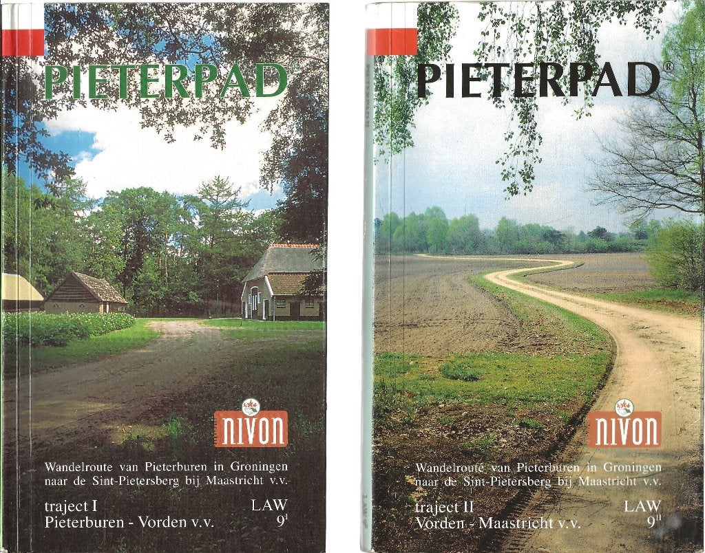 Pieterpad -  I Pieterburen-Vorden + II Vorden-Maastricht, Fiets- of Wandelgids, Europa, Ophalen of Verzenden, Goorhuis-Tjalsma / Jens